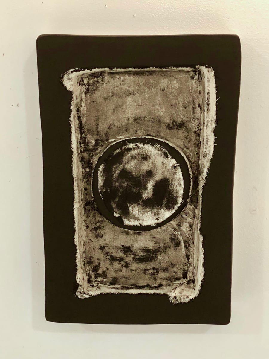 Sunken Bandage Painting (Protruded Circle Black) by Howard Schwartzberg 