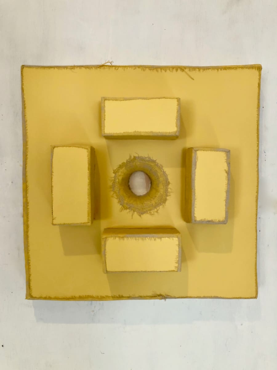 Open Bandage Painting (yellow) by Howard Schwartzberg 