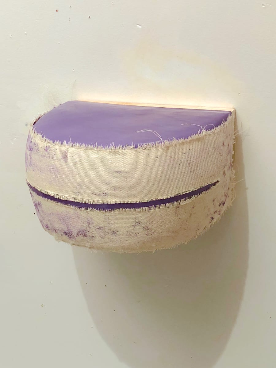 Bandage Painting (purple curved line) by Howard Schwartzberg 