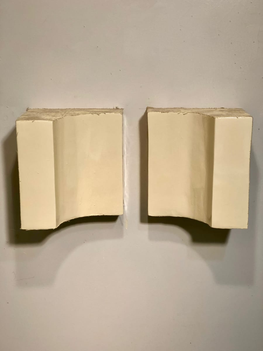 Open Bandage Painting (beige slice concave) by Howard Schwartzberg 