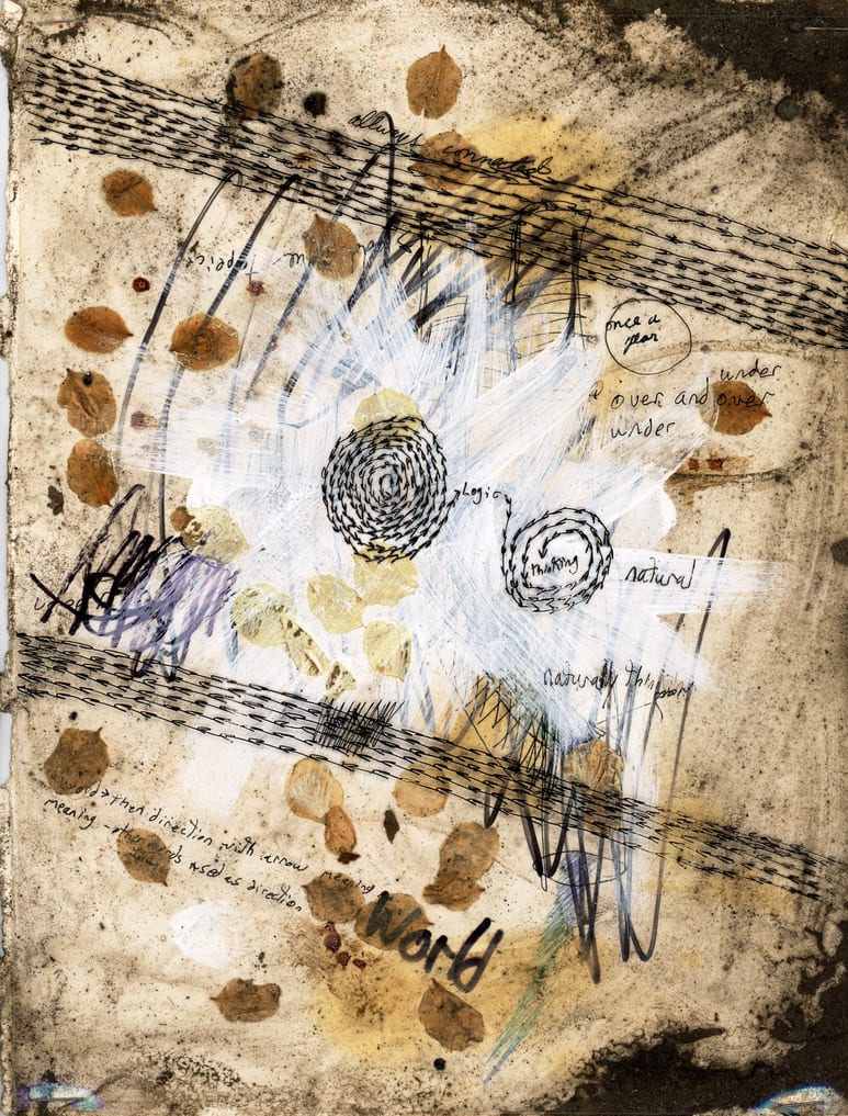 Peach tree drawing #3 and verso  Image: front