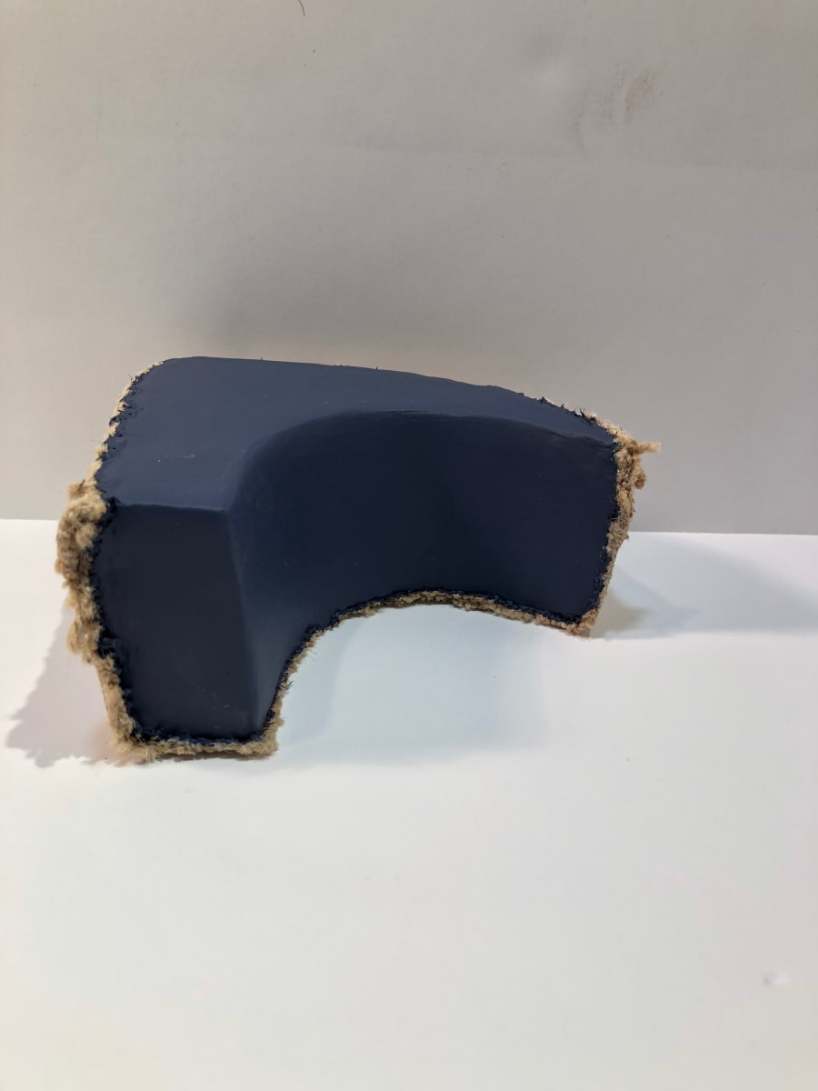 Small Section Painting (dark blue curve) by Howard Schwartzberg 