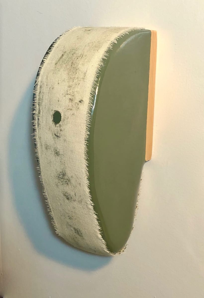 Bandage Painting ( Olive Green with Circle) 