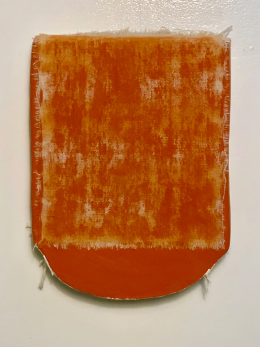 Bandage Painting (Sienna curved bottom) by Howard Schwartzberg 