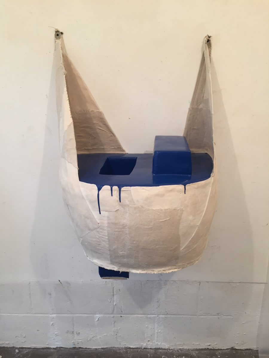 Bag Painting (positive and negative blue) by Howard Schwartzberg 