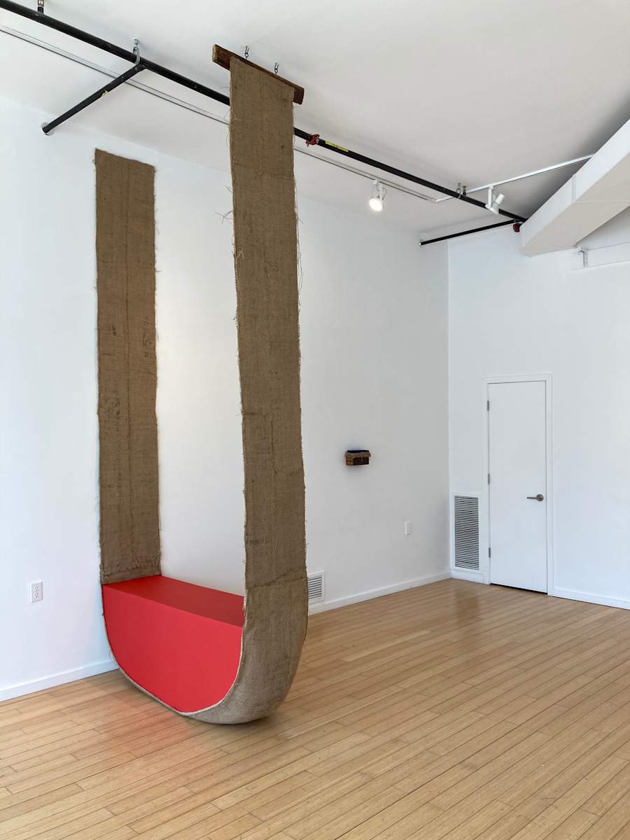 Suspended Painting (red half circle) by Howard Schwartzberg, Image 4.