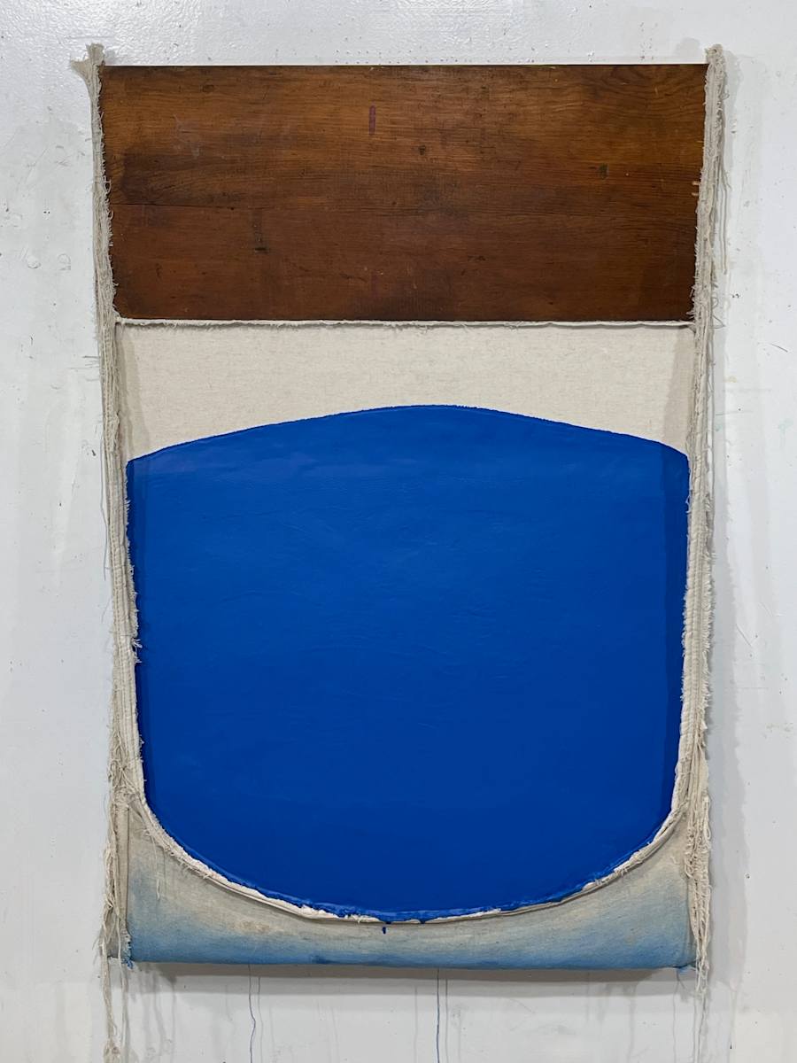 Incline Bag Painting Open Sided (blue) by Howard Schwartzberg, Image 6.
