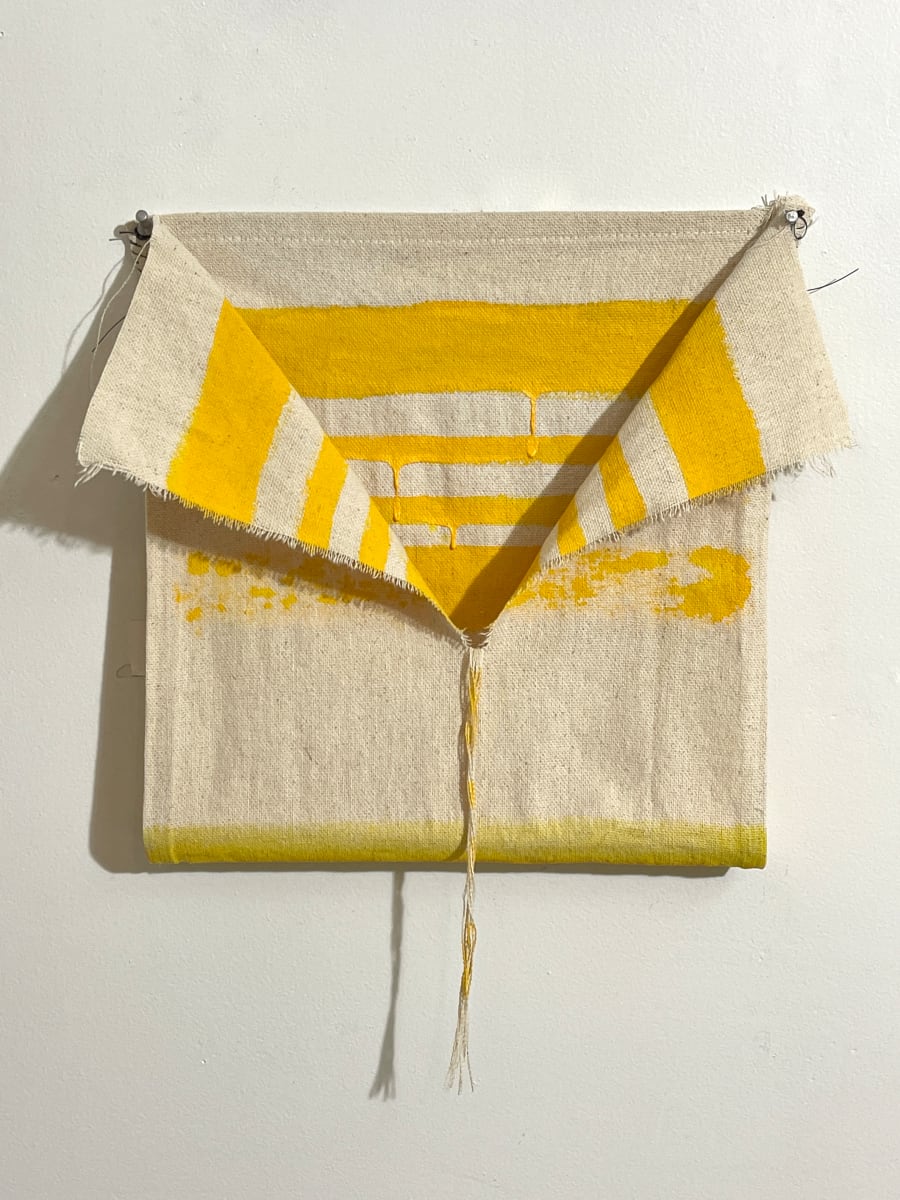 Pouch Painting (open side yellow stripes) by Howard Schwartzberg 