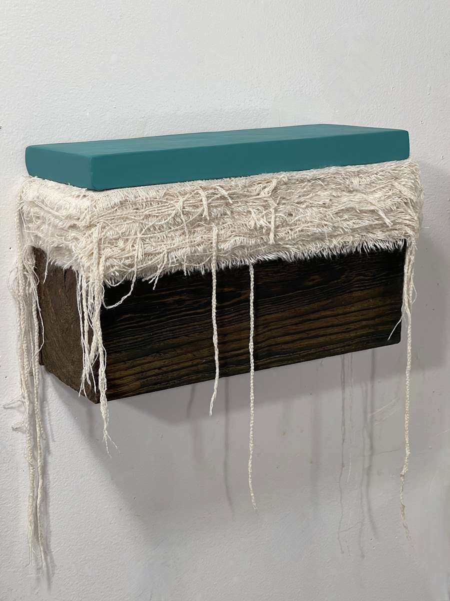 Bed Painting (dark turquoise) by Howard Schwartzberg, Image 6.