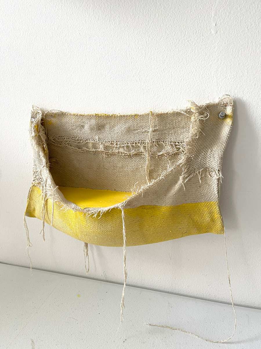 Pouch Painting (light yellow) by Howard Schwartzberg, Image 1.