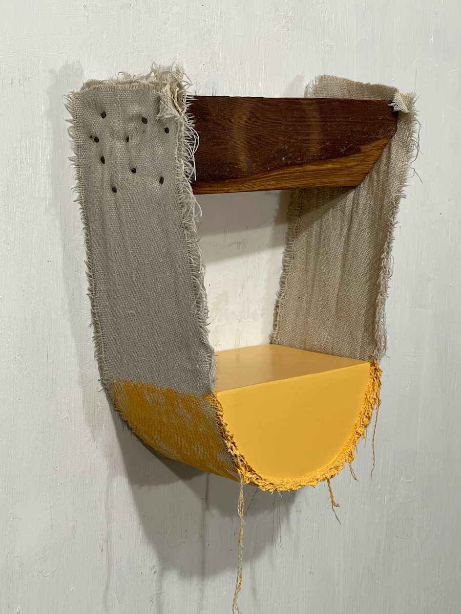 Suspended Painting (yellow orange) by Howard Schwartzberg, Image 2.