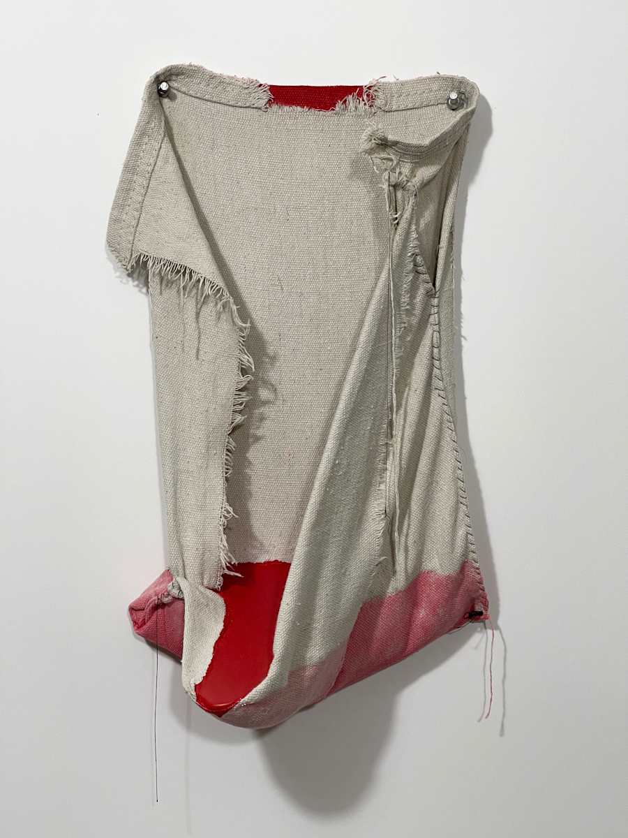 Pouch Painting  (deep red) by Howard Schwartzberg, Image 8.