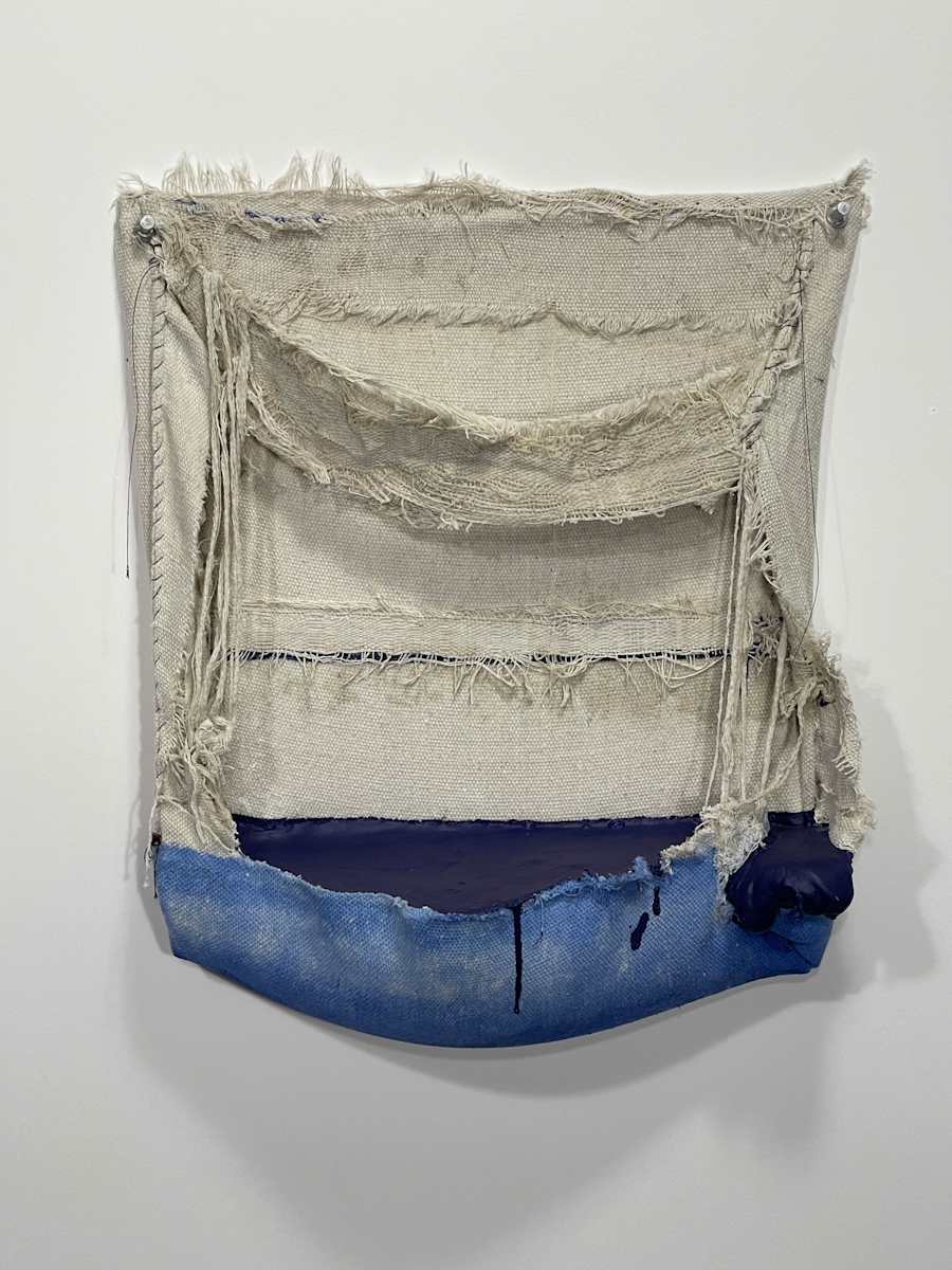 Pouch Painting  (dark blue) by Howard Schwartzberg, Image 6.
