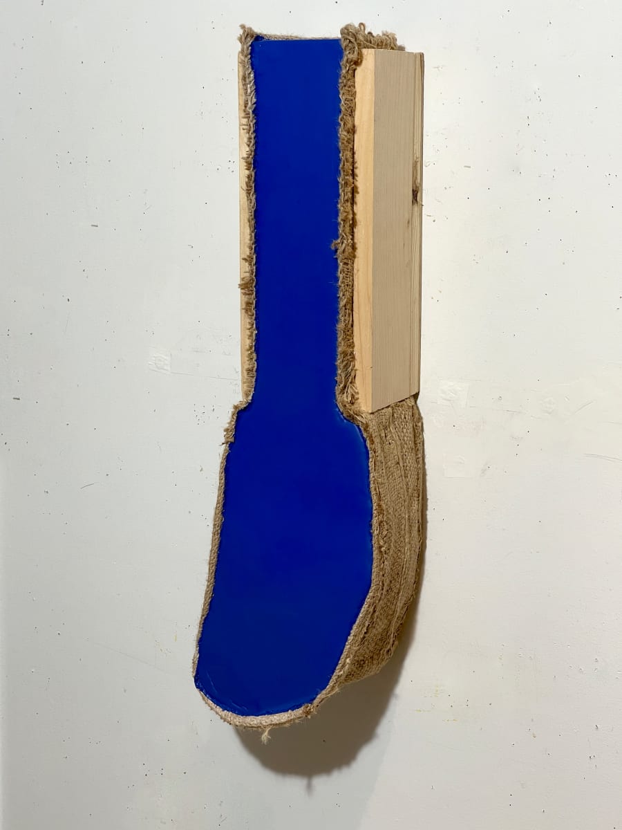 Wood Form Foundation Painting (blue vertical) by Howard Schwartzberg 