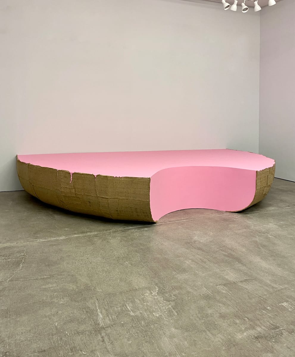 Bag Painting (pink cut curve) by Howard Schwartzberg 