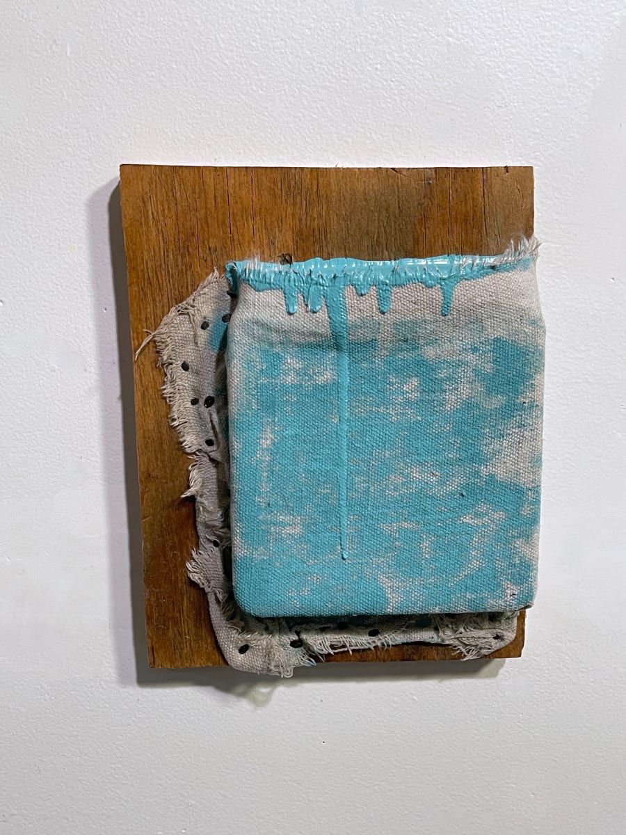 Bandage Painting (light blue square pouch) 