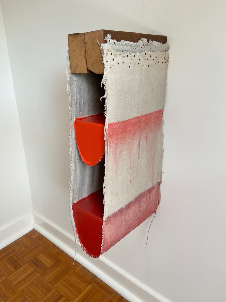 Suspended Painting (orange above red) by Howard Schwartzberg 