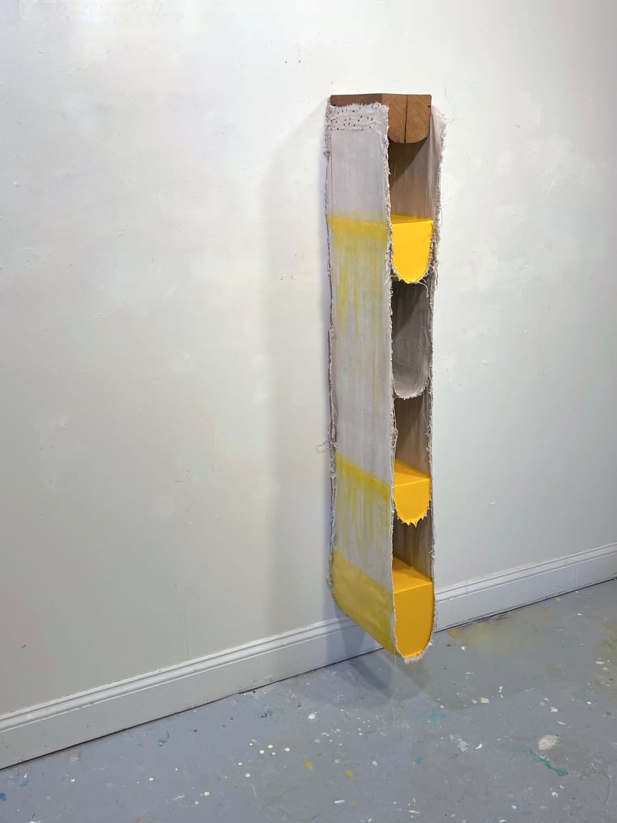 Suspended  Painting (three yellow minus yellow) by Howard Schwartzberg 