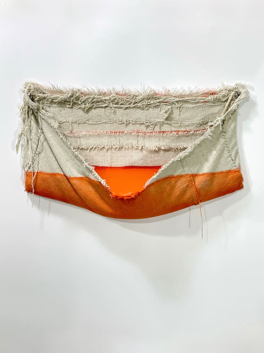 Pouch Painting (horizontal deep orange) by Howard Schwartzberg 