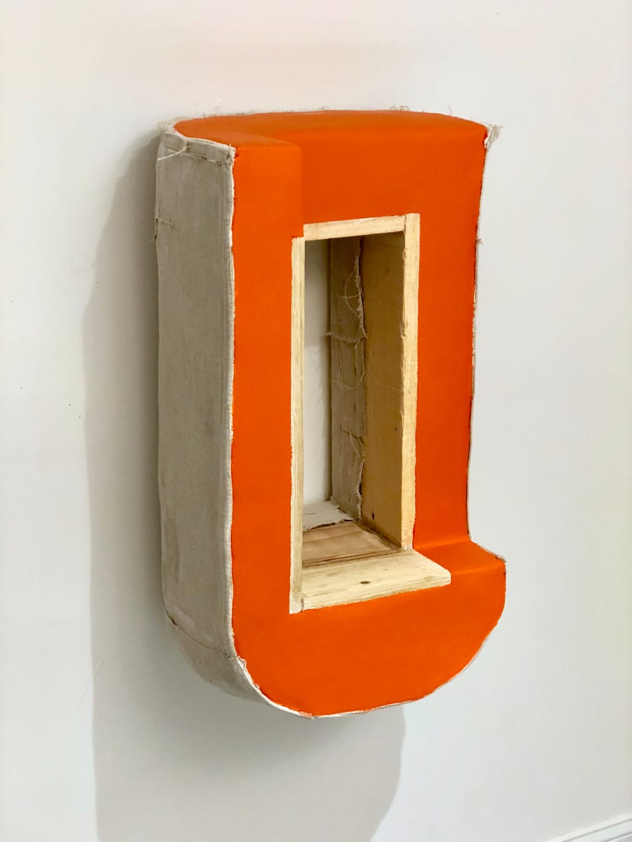 Inverted Reversed Painting (orange, curved bottom) by Howard Schwartzberg 
