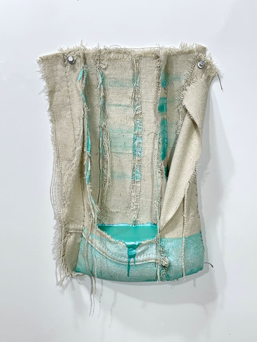 Pouch Painting (fluorescent baby blue) by Howard Schwartzberg 