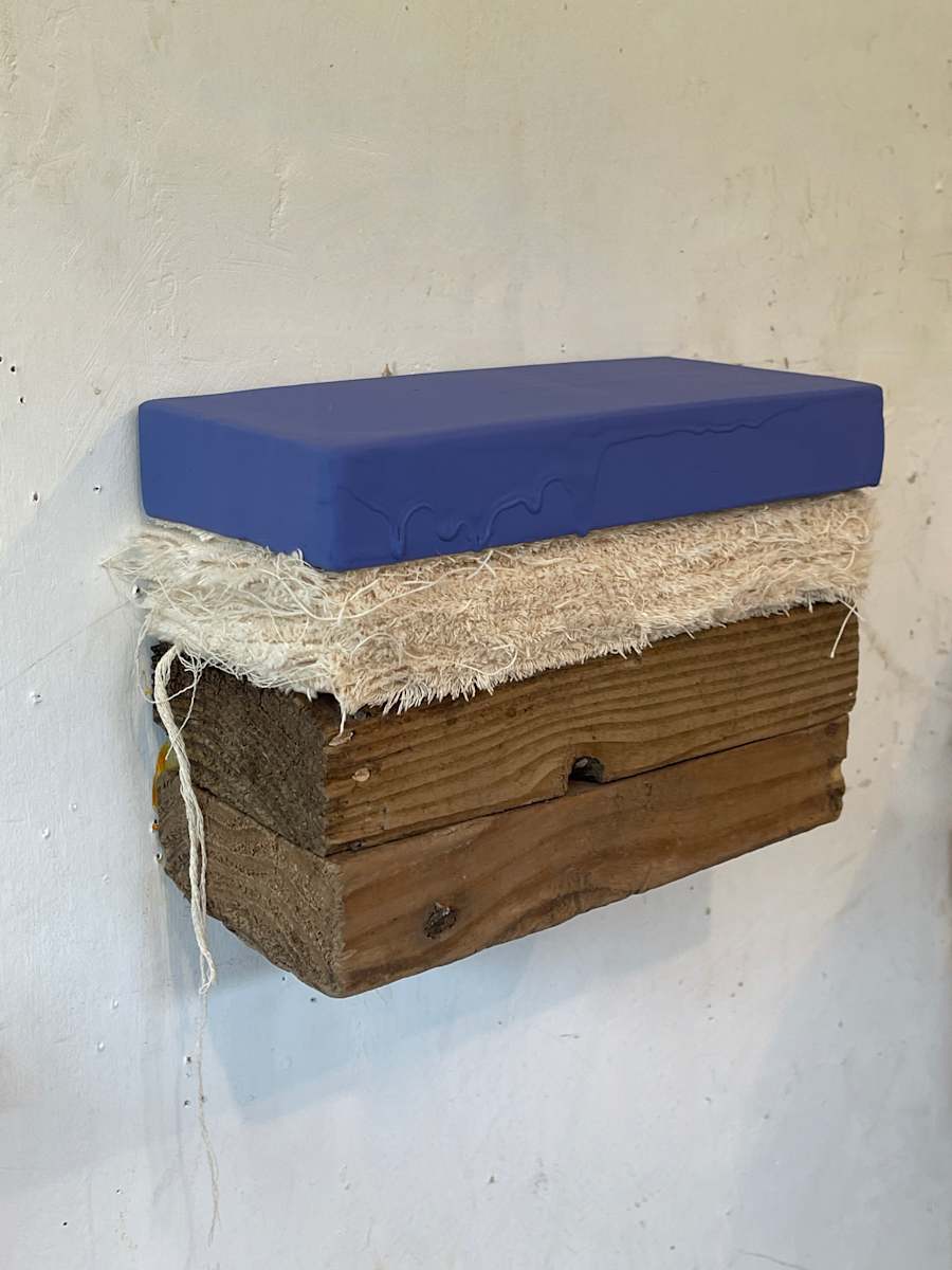 Bed Painting (blue purple) by Howard Schwartzberg 