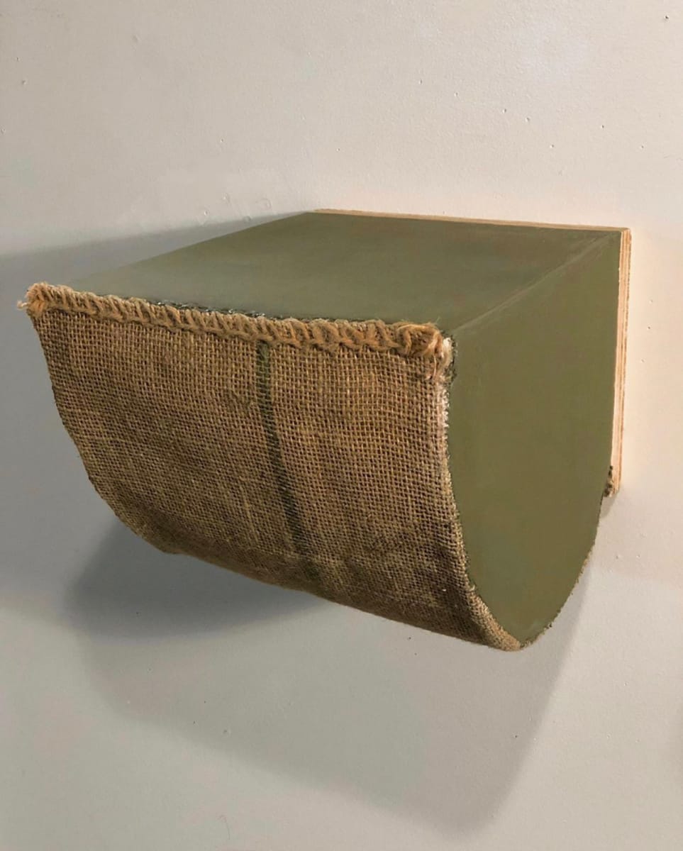 SCut Bag Section Painting (Olive Grey/green) by Howard Schwartzberg 