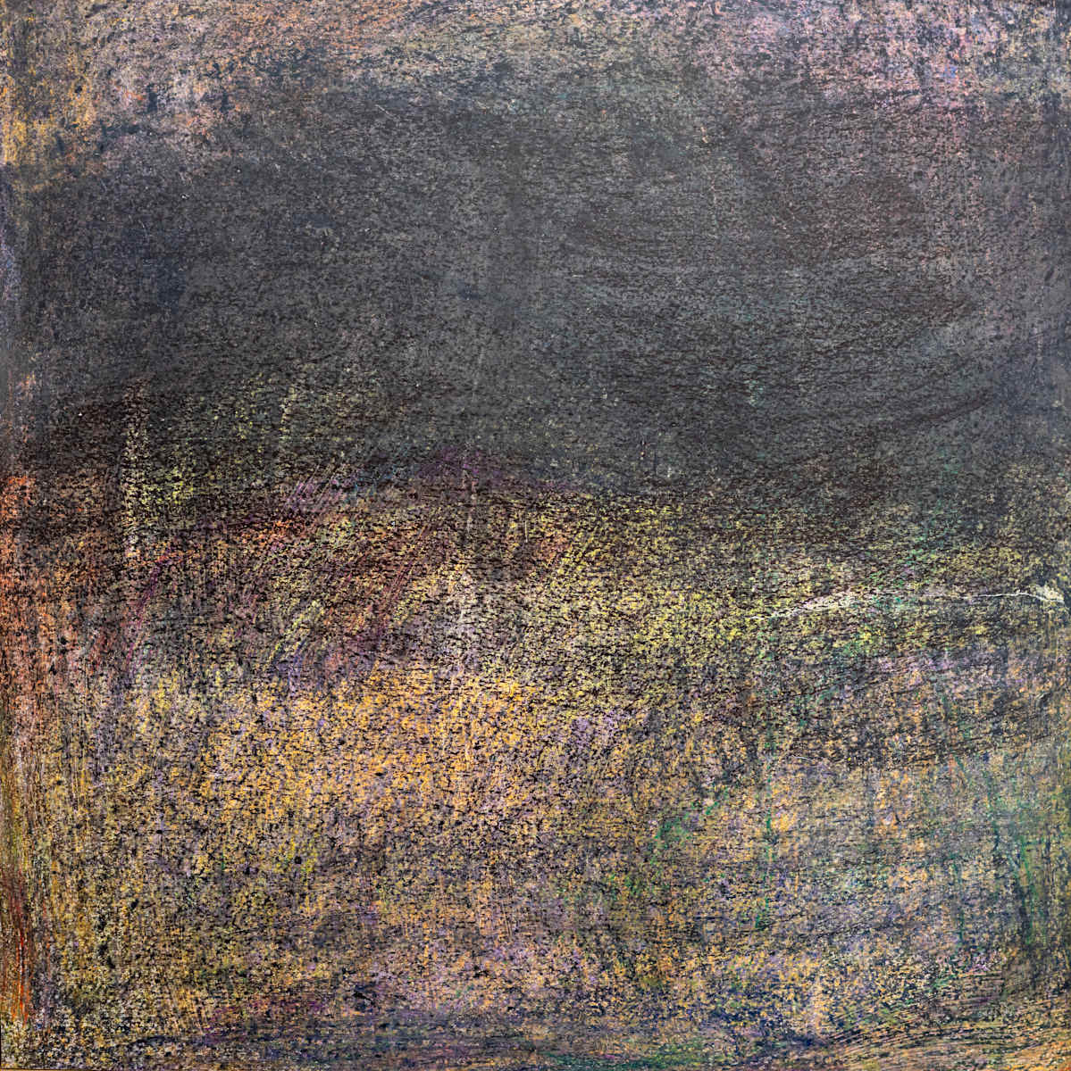 Mélancolie du soir by Yanieb Fabre  Image: Crayons de couleur et graphite papier marouflé sur bois