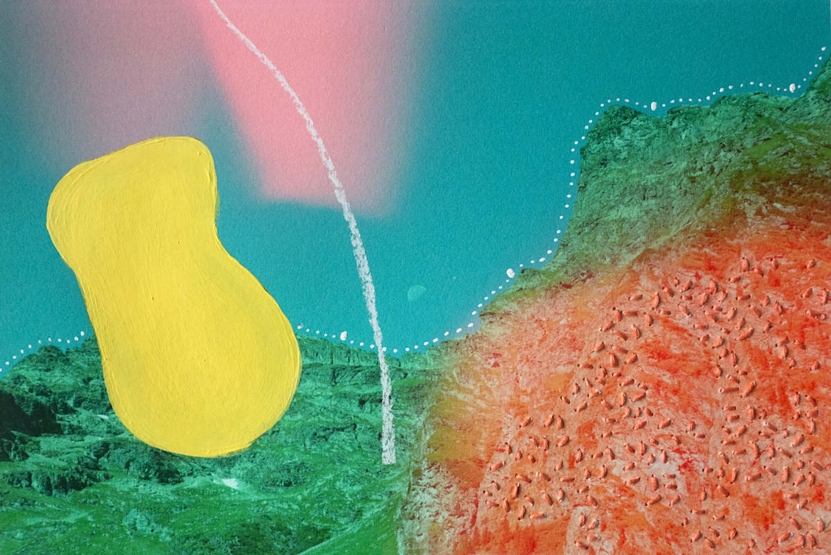 Luna  - pink and yellow by Malika Sqalli 