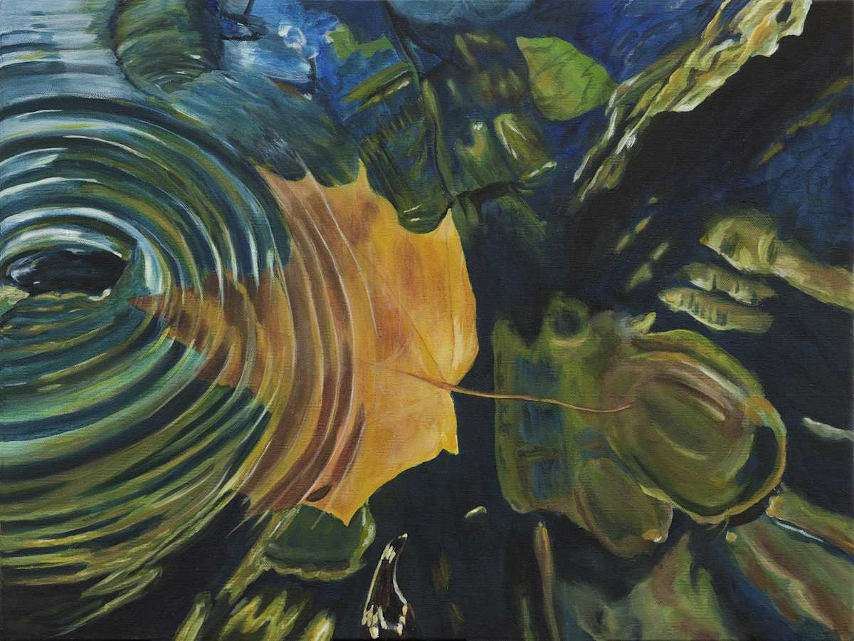 Leaves, Ripples and Reflections #1 by Lorelle Carr, Image 1.