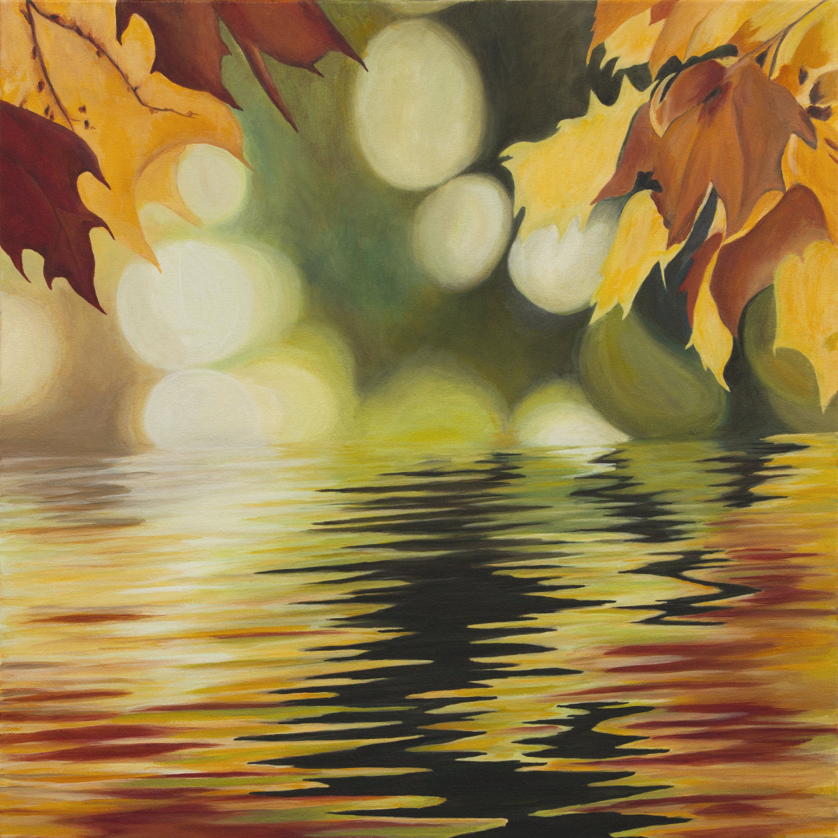 Leaves, Ripples and Reflections #3 by Lorelle Carr 