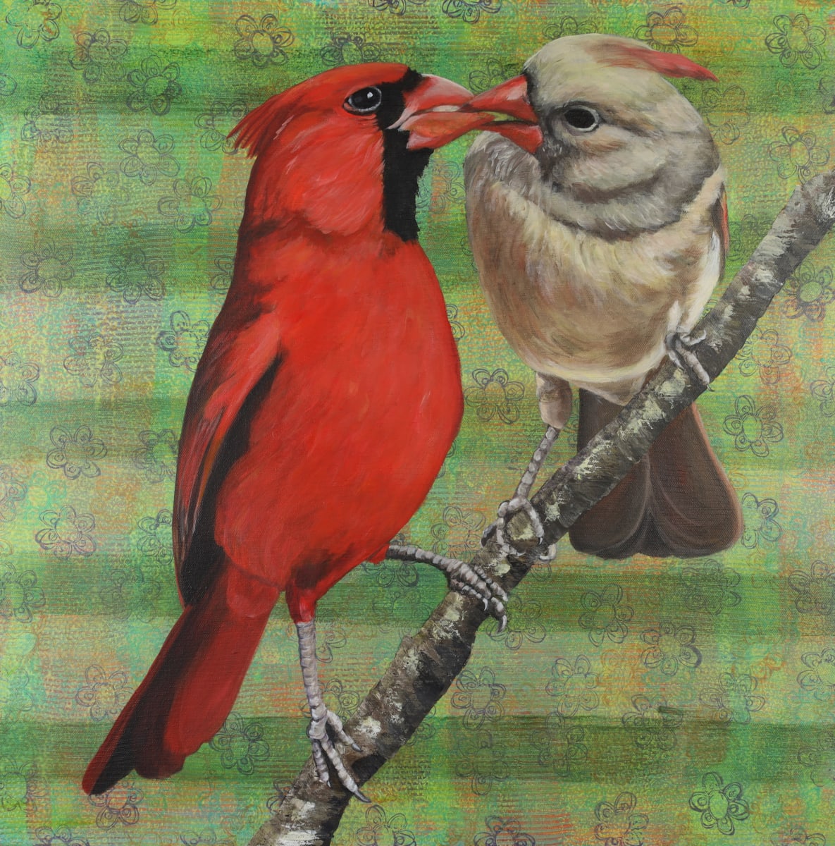 Cardinals Mr. & Mrs. by Lorelle Carr 