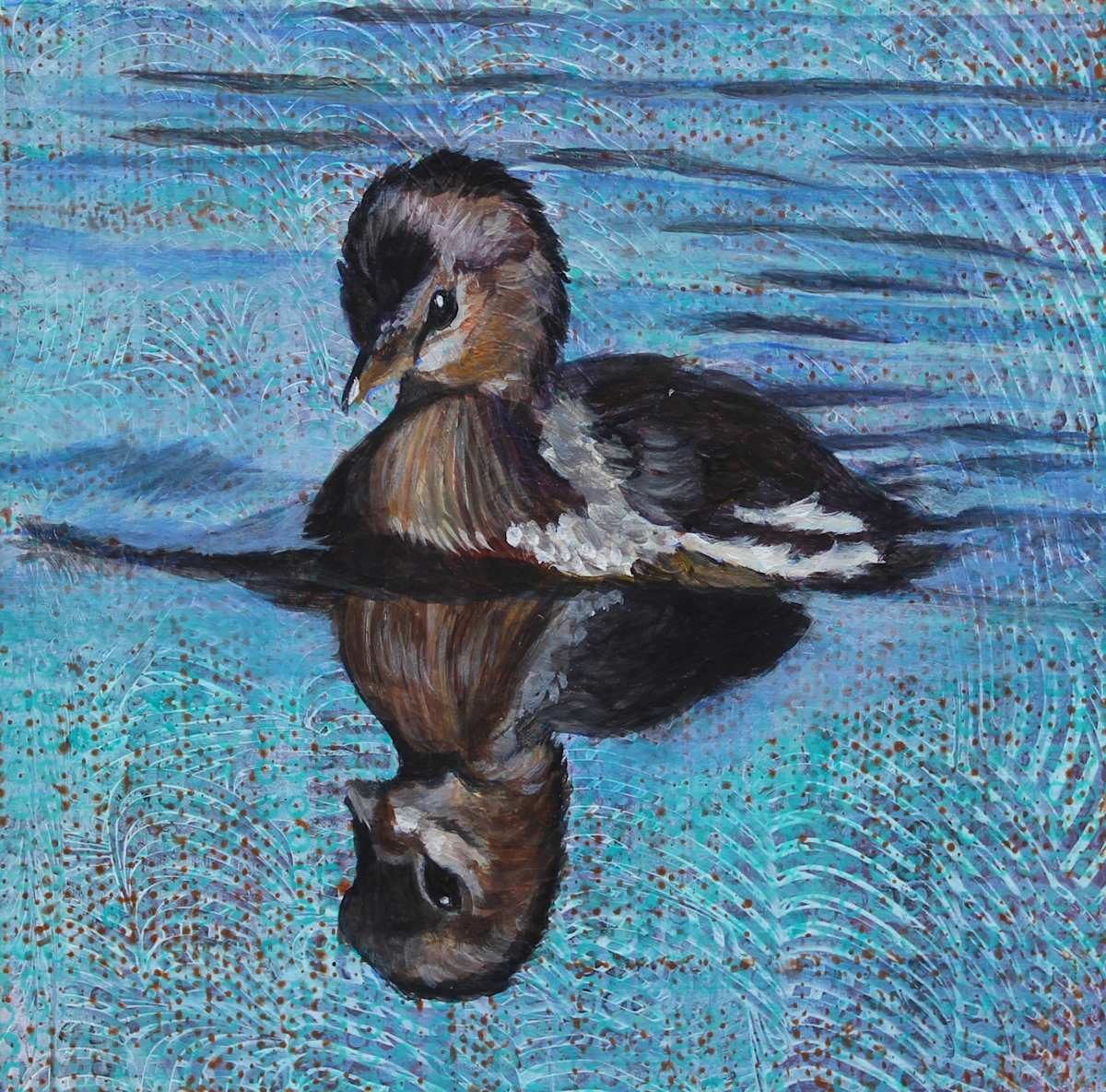 Serenity in Motion by Lorelle Carr  Image: Serenity in Motion - Vibrant Duckling Reflection