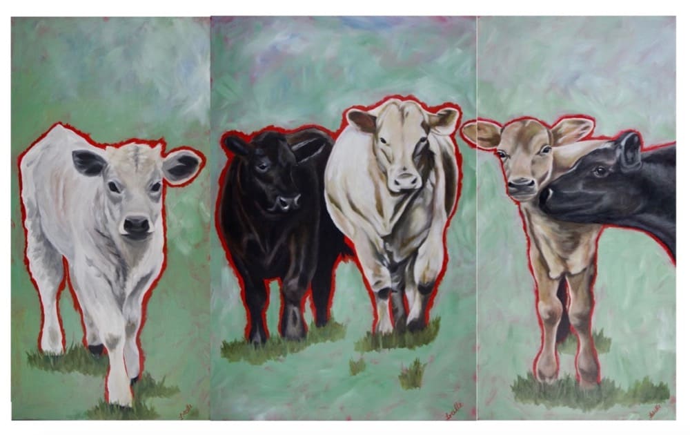 Mama's and Babes Triptych by Lorelle Carr 