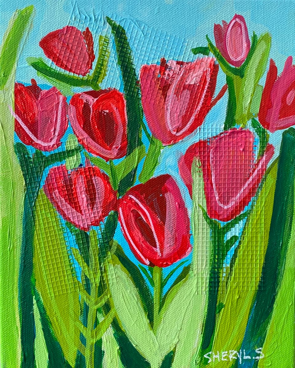 Farm Fresh Tulips by Sheryl Siddiqui Art, Image 2.