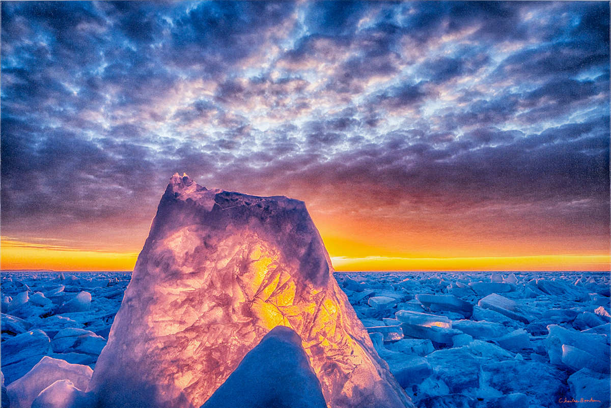Fire & Ice Lake MI by Charles Bonham 