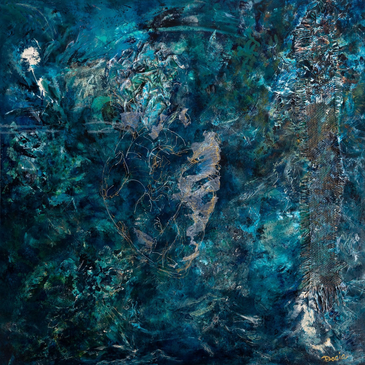 Indigo Self Portrait by Dacia Livingston Parker 