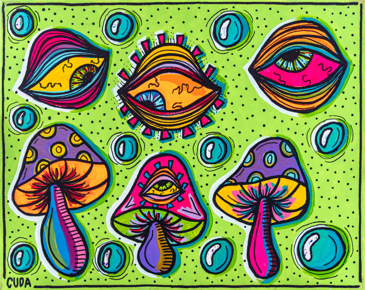 Mushrooms & Eyes by Alexis Bearinger 