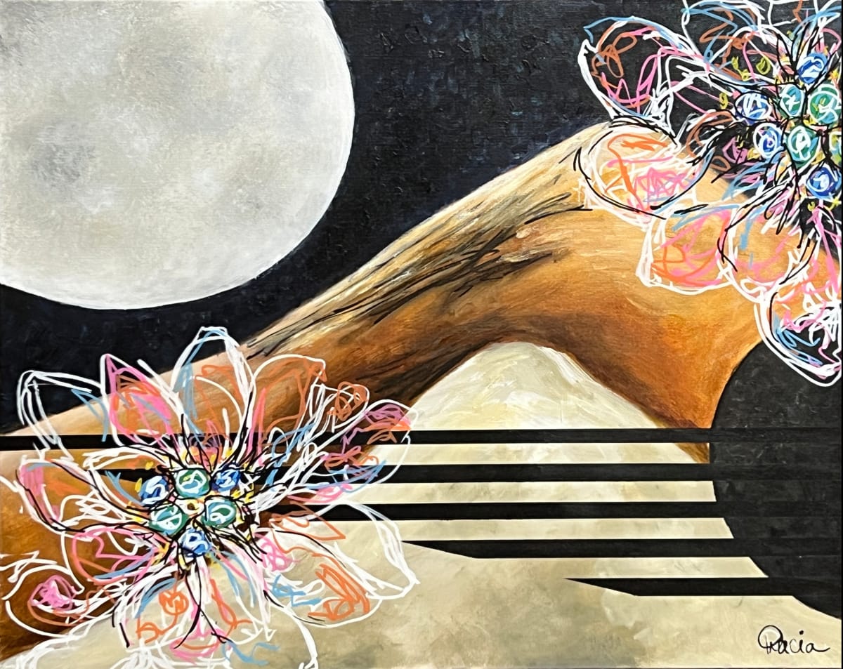 Floral Moon by Dacia Livingston Parker 