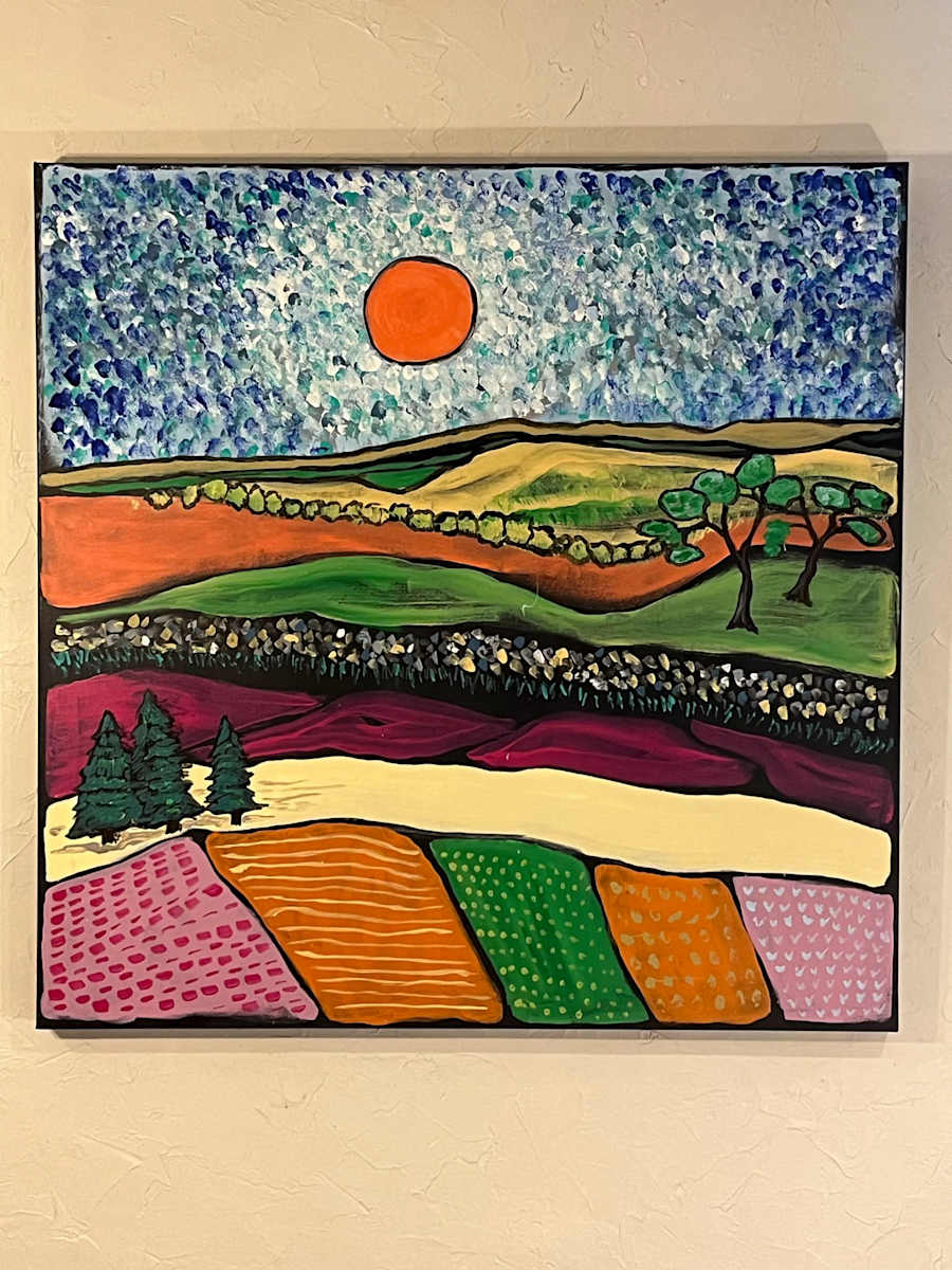 Orange Sunscape by Larry Hulburt 