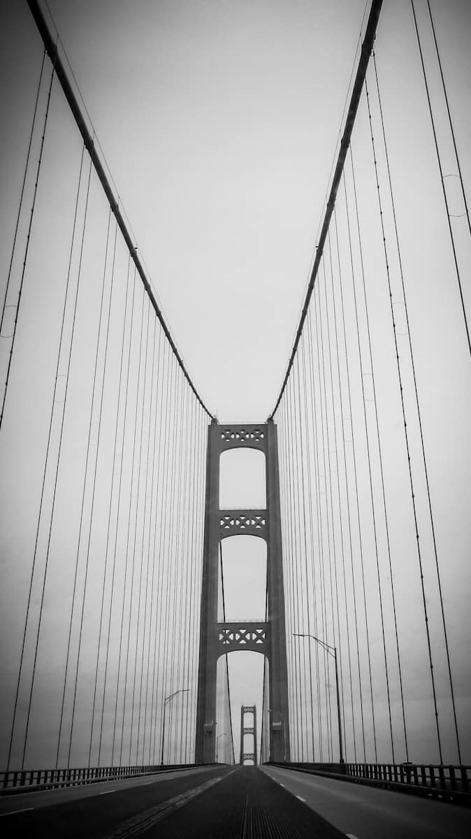 Driving Across the Mighty Mac by Derek Jinks, Image 1.