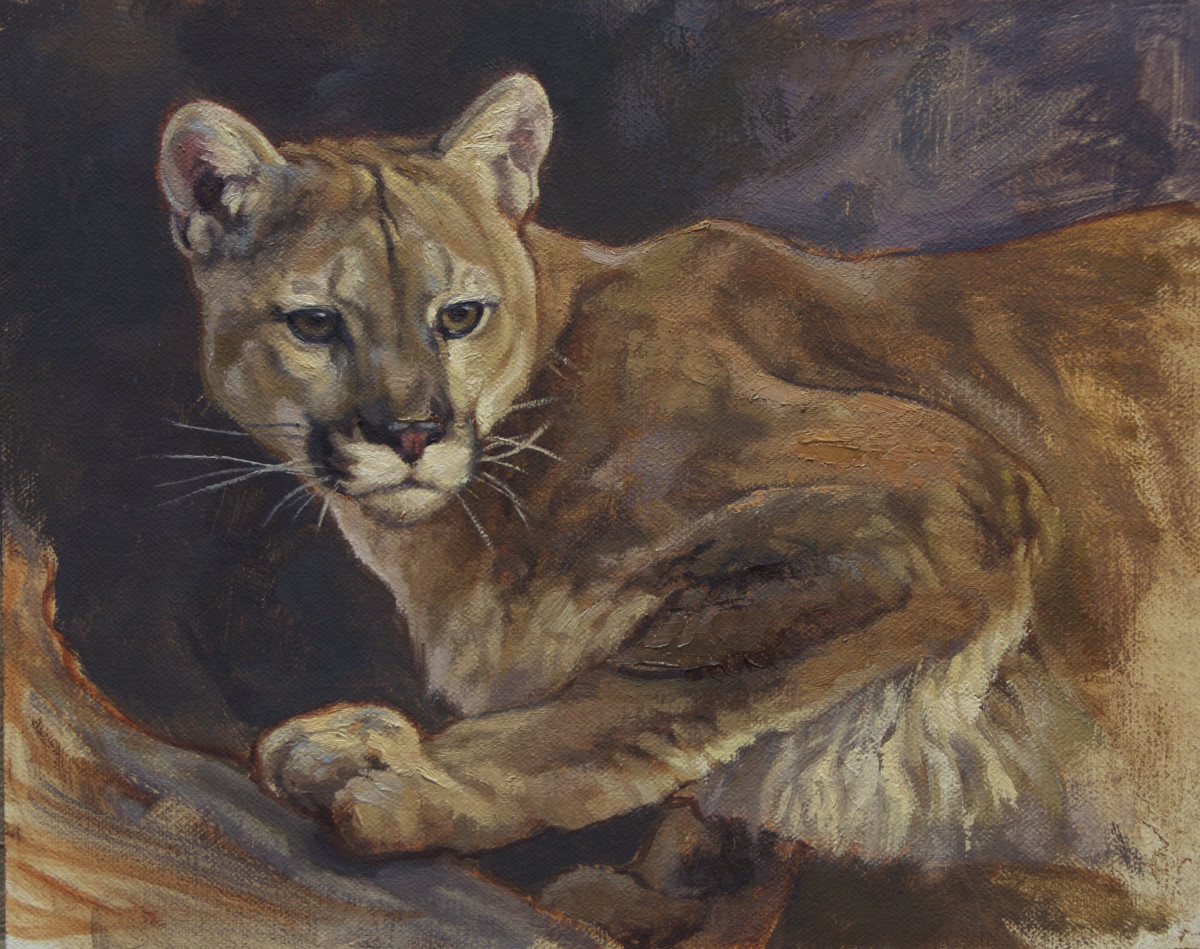 Crouching Cougar by Julia Rogers 