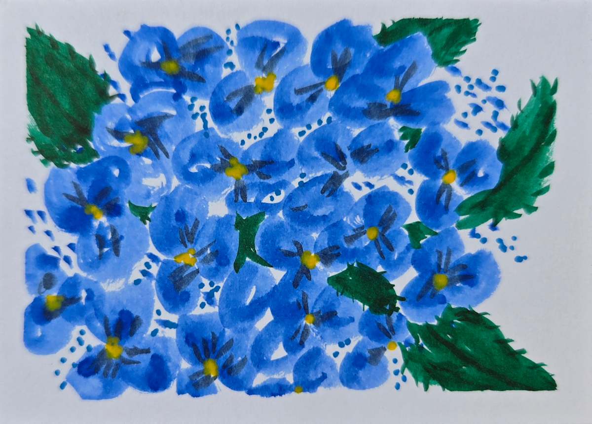 Blue Lace Hydrangea by Cynthia (Cindy) D. Cruz, Image 1.
