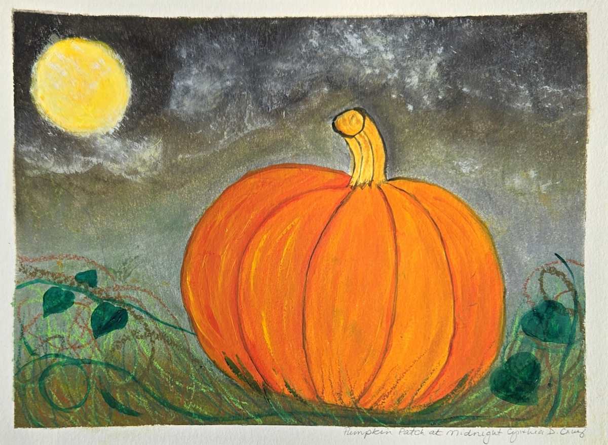 Pumpkin Patch at Midnight by Cynthia (Cindy) D. Cruz, Image 1.