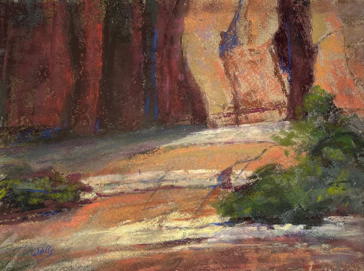 Slide Rock, Shadows by Linda C. Wells 