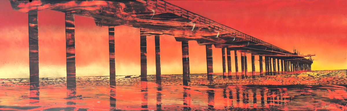 Golden Red Pier by Nichole McDaniel 