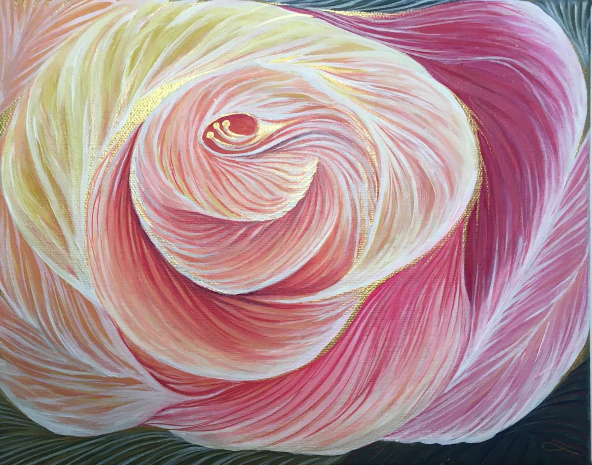 Blossoming - Rose (8x6 paper), Image 1.