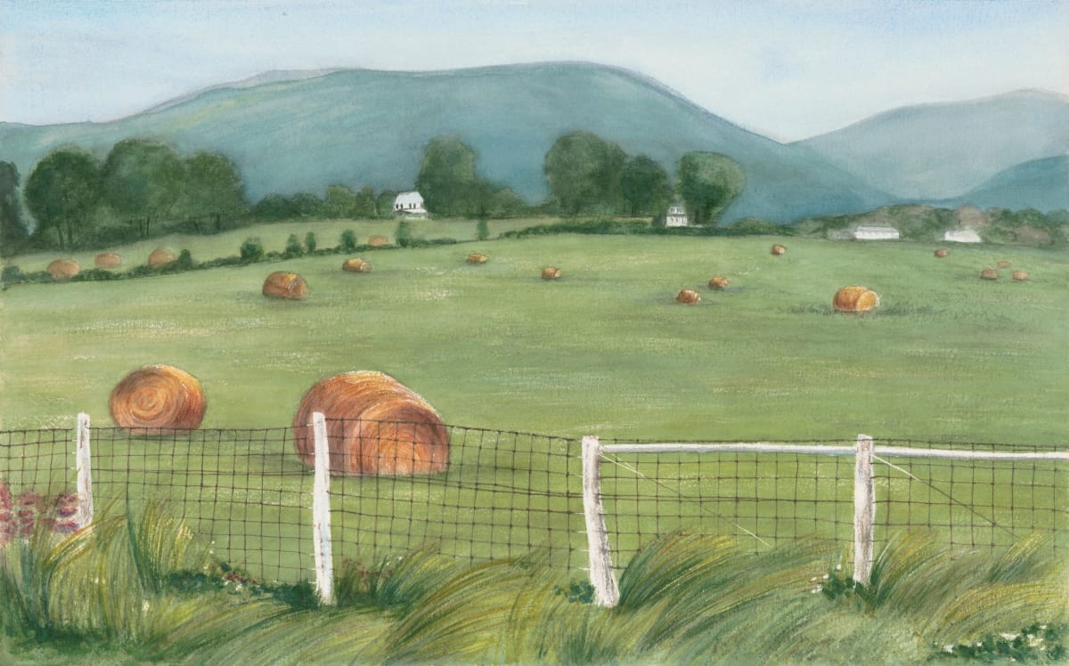 Hay Harvest by L.A. Carroll Studio  Image: Lancaster, PA country landscape
