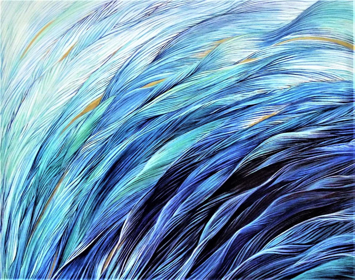 To Become Like Water-that flows around immovable rocks to get where it was called to be (original) by L.A. Carroll Studio 