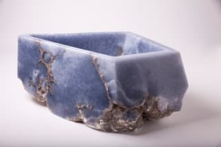 Blue alabaster bowl by Robin Antar, Image 1.